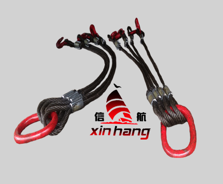 四腿帶鉤鋼絲繩